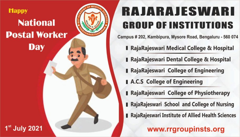 National Postal Worker Day 1st July RRGI